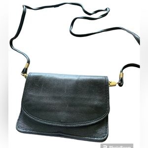 COLE HAAN black leather mini crossbody.